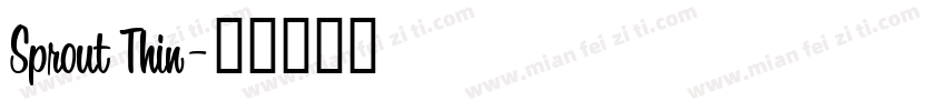 Sprout Thin字体转换